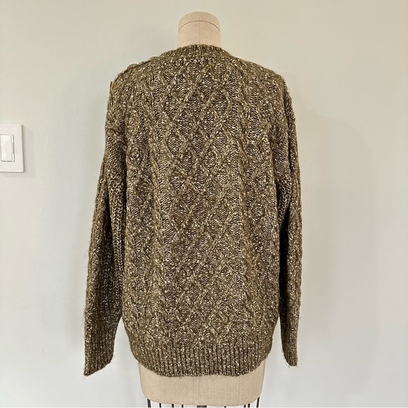 Sezane James Jumper Olive Chiné - Size S - Picture 10 of 16